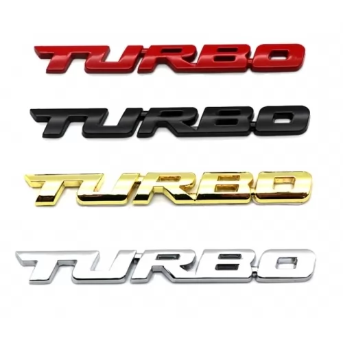 Adesivo Emblema Turbo 3d Alto Relevo
